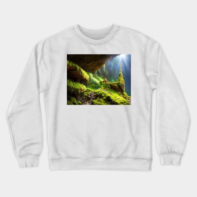 The Lost Shrine of Light Crewneck Sweatshirt by David Kincaid Art